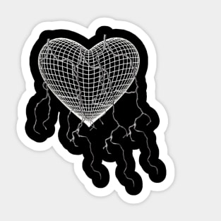 lightning heart Sticker